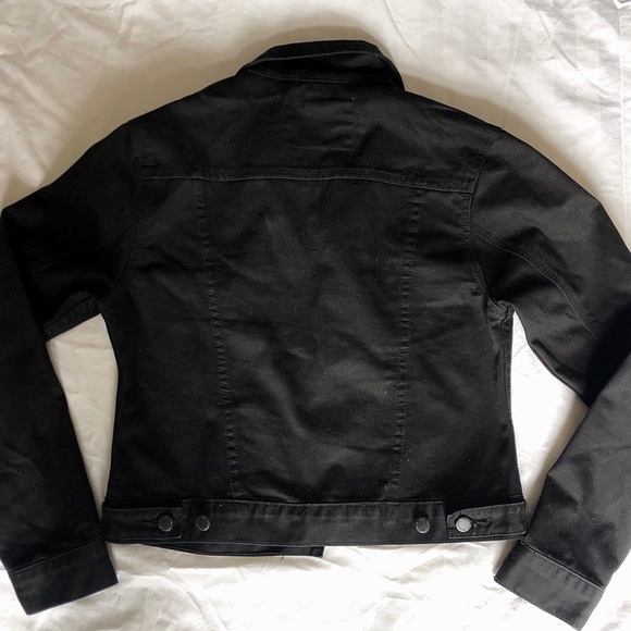 Cheap Monday Black Cropped Fitted Denim Jacket - Picture 3 of 4